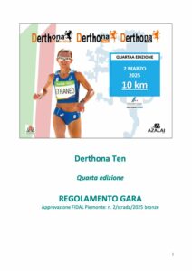 Derthona 10k 2025 Regolamento